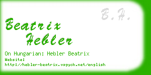 beatrix hebler business card